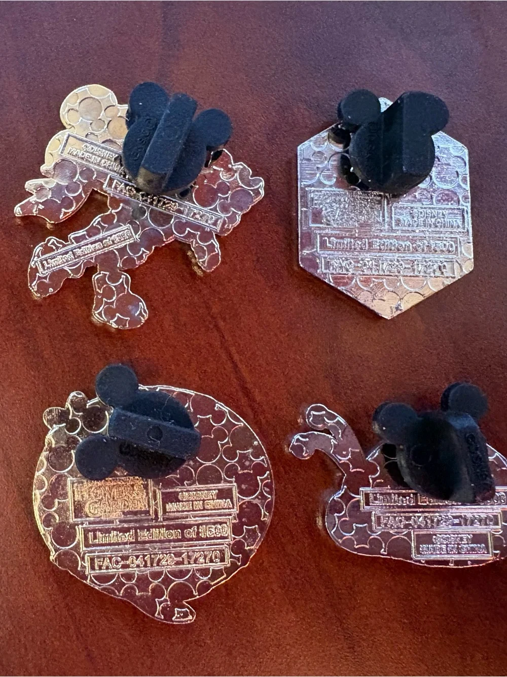 Disney Parks Limited Edition Flower and Garden 2018 Enamel Pin Set